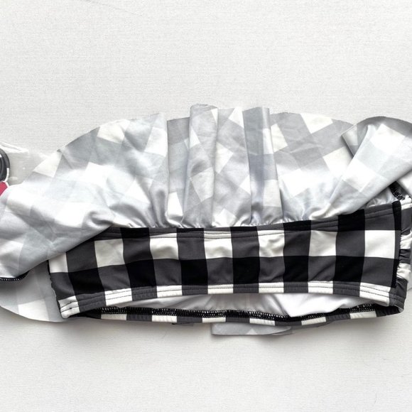 Kate Spade New York Shoreside Plaid Ruffled Bandeau Swimwear - Picture 5 of 9